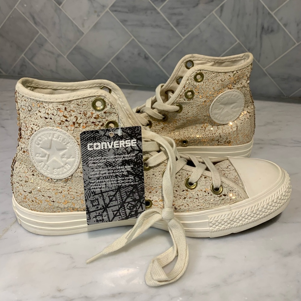 Converse high tops metallic